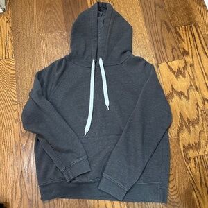 Forever 21 Gray Cozy Fitted Charcoal Long Sleeve Hoodie Women Size L